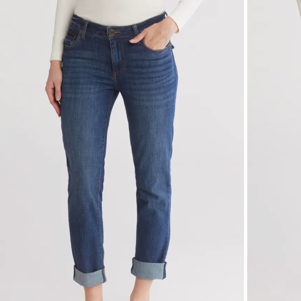 Kut from the Kloth Women's Dark Blue Straight Leg Jeans